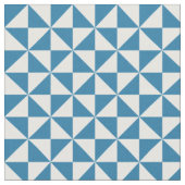 Bleu Blanc moderne Triangles tissu Motif (Fermer)