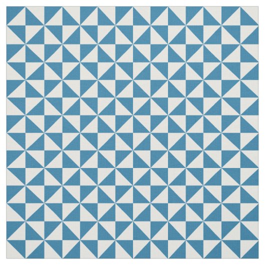 Bleu Blanc moderne Triangles tissu Motif (Échantillon)