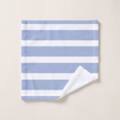 Bleu blanc Motif de la bande côtière (Gant de toilette)
