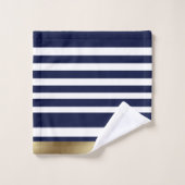 Bleu, Blanc, Or Personnalisé (Gant de toilette)