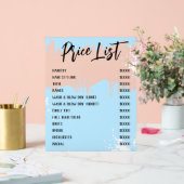 Bleu Blanc Peinture Spatter Chic Salon Prix (Mariage)