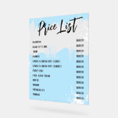 Bleu Blanc Peinture Spatter Chic Salon Prix (Angle)