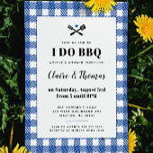 Bleu Blanc Plaid I Do BQ Invitation