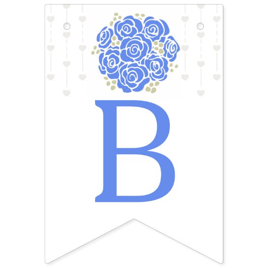 Bleu blanc poy nuptiale douche photo drapeaux de b (Deuxième drapeau)