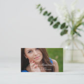 Bleu blanc profil photo Insérer une carte (Debout devant)