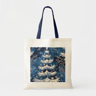 Bleu Blanc sapin de Noël Sac fourre-tout de vacanc