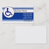 Bleu blanc symbole carte de visite (Devant / Derrière)