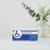 Bleu blanc symbole carte de visite (Debout devant)