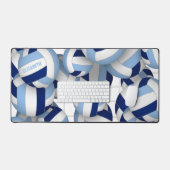 Bleu blanc volleyballs motif personnalisé (Clavier et souris)