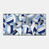 Bleu blanc volleyballs motif personnalisé (Recto)