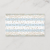 Bleu & Blancs, Cartes à carreaux de couches Confet (Dos)