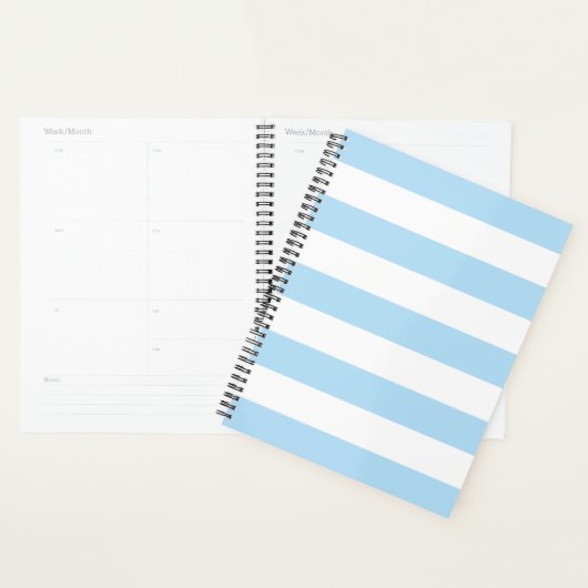 Bleu, Blancs, Motif rayé (Devant avec enveloppe)