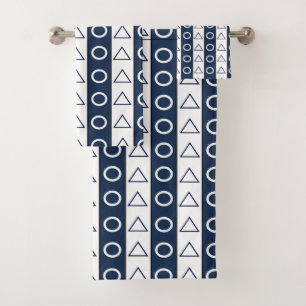 Bleu Blancs Triangle géométrique Cercle