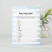 Bleu Bleu Bébé Blanc Emoji Carte de jeu photo (Debout devant)