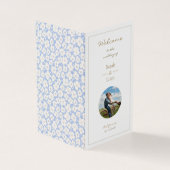 Bleu bleu blanc floral marguerite Mariage Photo (Outside)