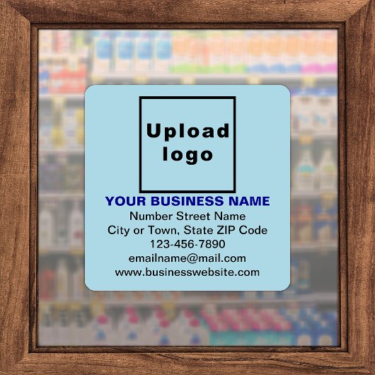 Bleu Bleu Bleu Grand Sticker Carré Vinyl