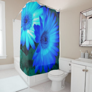 Bleu Bleu Brillant Douche rideau