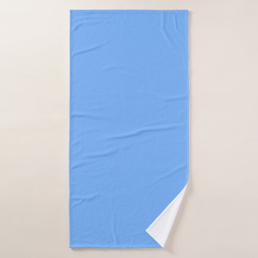 Bleu bleu ciel uni couleur uni (Serviette de bain)