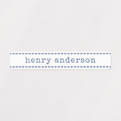 Bleu Bleu étanche Garçons Nom Étiquette (Design 1)