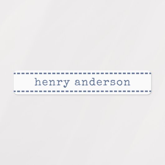 Bleu Bleu étanche Garçons Nom Étiquette (Design 1)