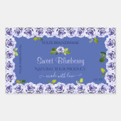 Bleu Bleu Étiquette mignon Roses (Devant)