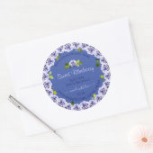 Bleu Bleu Étiquette mignon Roses (Enveloppe)