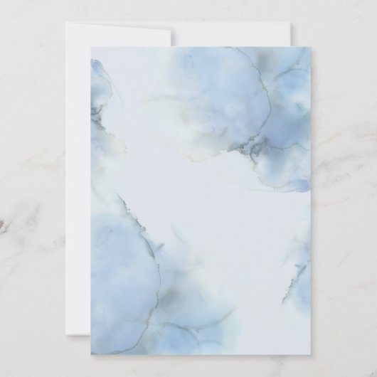 Bleu Bleu Magnifique Enregistrer Le Faire-part de (Dos)