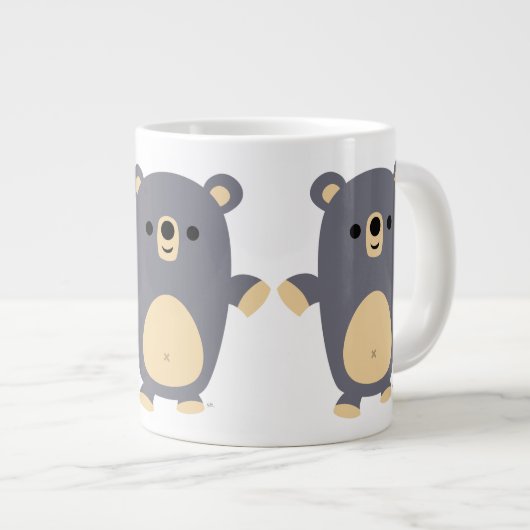 Bleu Bleu mignon Cartoon Ours Jumbo Mug (Devant droit)