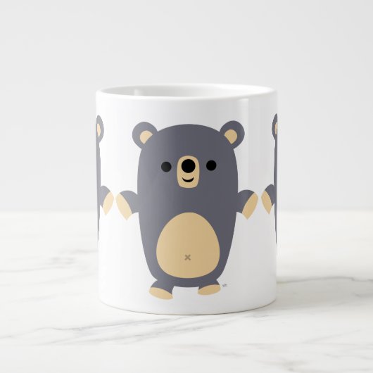 Bleu Bleu mignon Cartoon Ours Jumbo Mug (Devant)