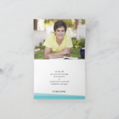 Bleu bleu turquoise simple et moderne MERCI (Intérieur)