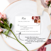 Bleu, Blush, Bourgogne Floral avec/sans repas RSVP
