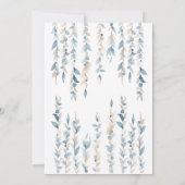 Bleu bohème bohème bébé garçon invitation douche (Dos)