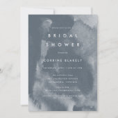 Bleu Boho Aquarelle nuptiale douche Invitation (Devant)