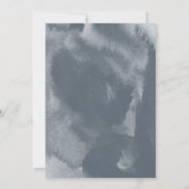 Bleu Boho Aquarelle nuptiale douche Invitation (Dos)