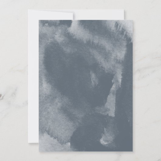 Bleu Boho Aquarelle nuptiale douche Invitation (Dos)