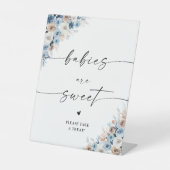 Bleu Boho Floral Bébés sont doux signe (Recto)