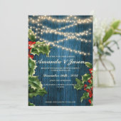 Bleu Bois clair Berry faire-part de mariage de Noë (Debout devant)