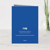 Bleu Bold & Moderne Photo Graduation Invitation (Dos)