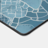 Bleu Botanique Géométrique Batik (Coin)
