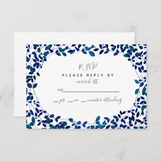 Bleu Botanique RSVP (Devant / Derrière)