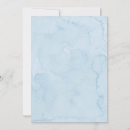 Bleu Bow Boy Coquette Baby shower Invitation (Dos)