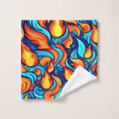 Bleu brillant Abstrait (Gant de toilette)