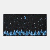 Bleu brillant Arbres de Noël d'hiver, Étoiles sur  (Recto)