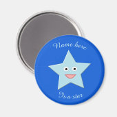 Bleu brillant Celebration Star Magnet (Recto/Verso)