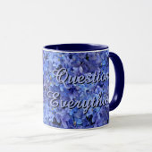 Bleu brillant Hydrangée Inspirationnelle Mug (Devant droit)