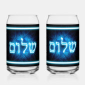 Bleu brillant Shalom sur étoile gravée de David (Recto)