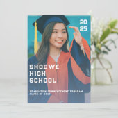 Bleu Brilliance Un programme de remise de diplômes (Debout devant)