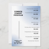 Bleu Brilliance Un programme de remise de diplômes (Dos)