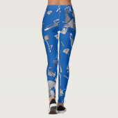 Bleu brisé verre et diamants leggings (Dos)