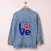 Bleu Britanniques AMOUR Coeur Drapeau personnalisé (Hangar)